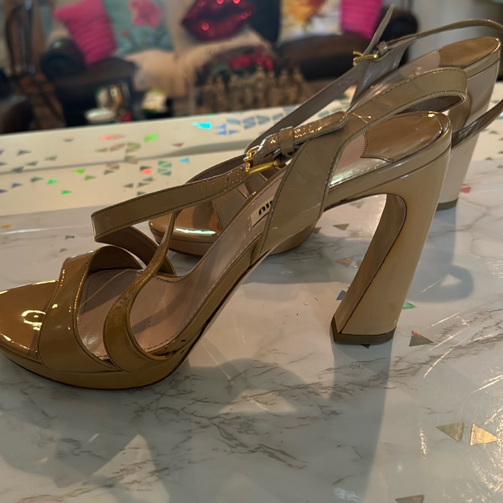 MIU MIU 4” patent leather heels